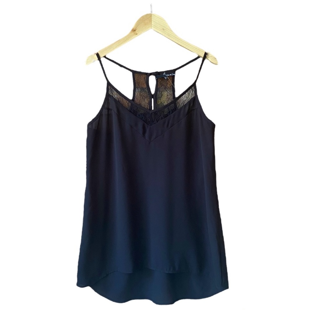 Ro & De Anthropologie Cami Tank Spaghetti Straps black size small